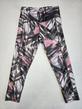 Gaiam Womens Abstract Print High-Waisted Leggings S Yoga Activewear
